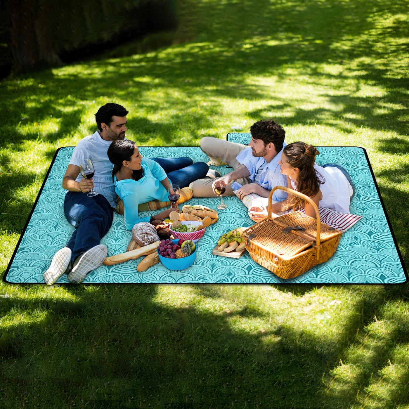 Couverture de pique-nique imperméable, couverture de plage extérieure extra-large