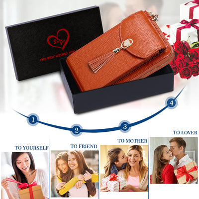 Handy Umhängetasche Leder Handy Umhängetasche RFID Schutz klein Crossbody