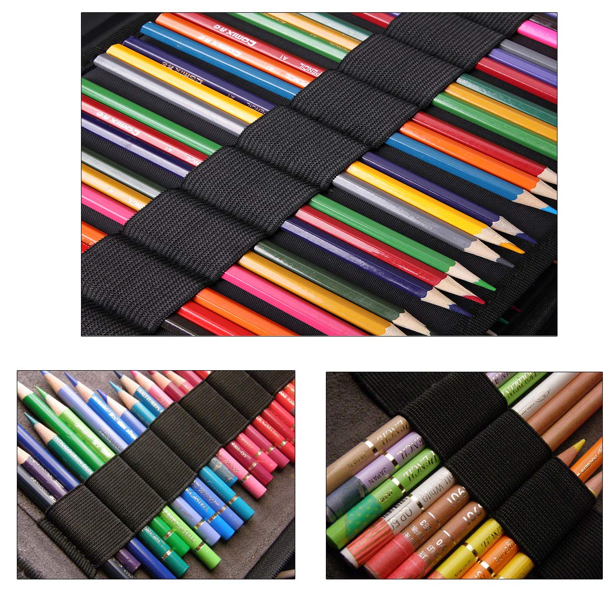 Pencil Case with 220 compartments, Portable Crayon Organizer, Waterproof Pencil Holder Case for Students, Children, Adults, Artists