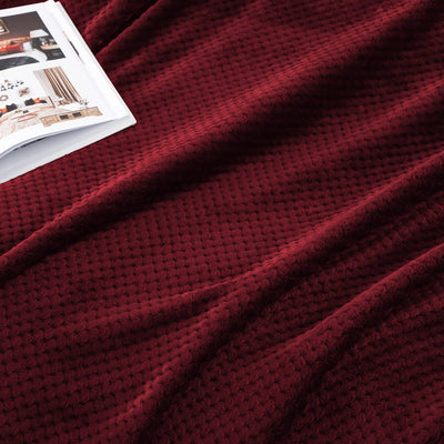 Couverture douillette Couverture en polaire super douce et chaude pour le canapé et le lit avec motif gaufré, couverture douillette et confortable