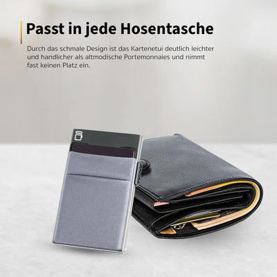 Card holder with coin pocket | Credit Card Holder Slim Wallet | Card holder with RFID wallet | Mini credit card holder Modern made of aluminum