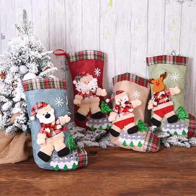 Santa stocking set of 4 large Santa stockings to fill Christmas stocking gift bag