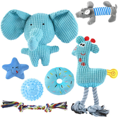 Ensemble de jouets pour Chiens, Jouet pour Chien Petits Chiens, Peluche avec Couineur, Jouet à mâcher Grinçant pour Petits Chiens Moyens, Peluche