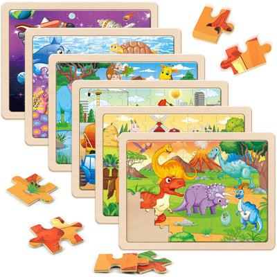 Children's animal wooden puzzle, preschool Educational toy