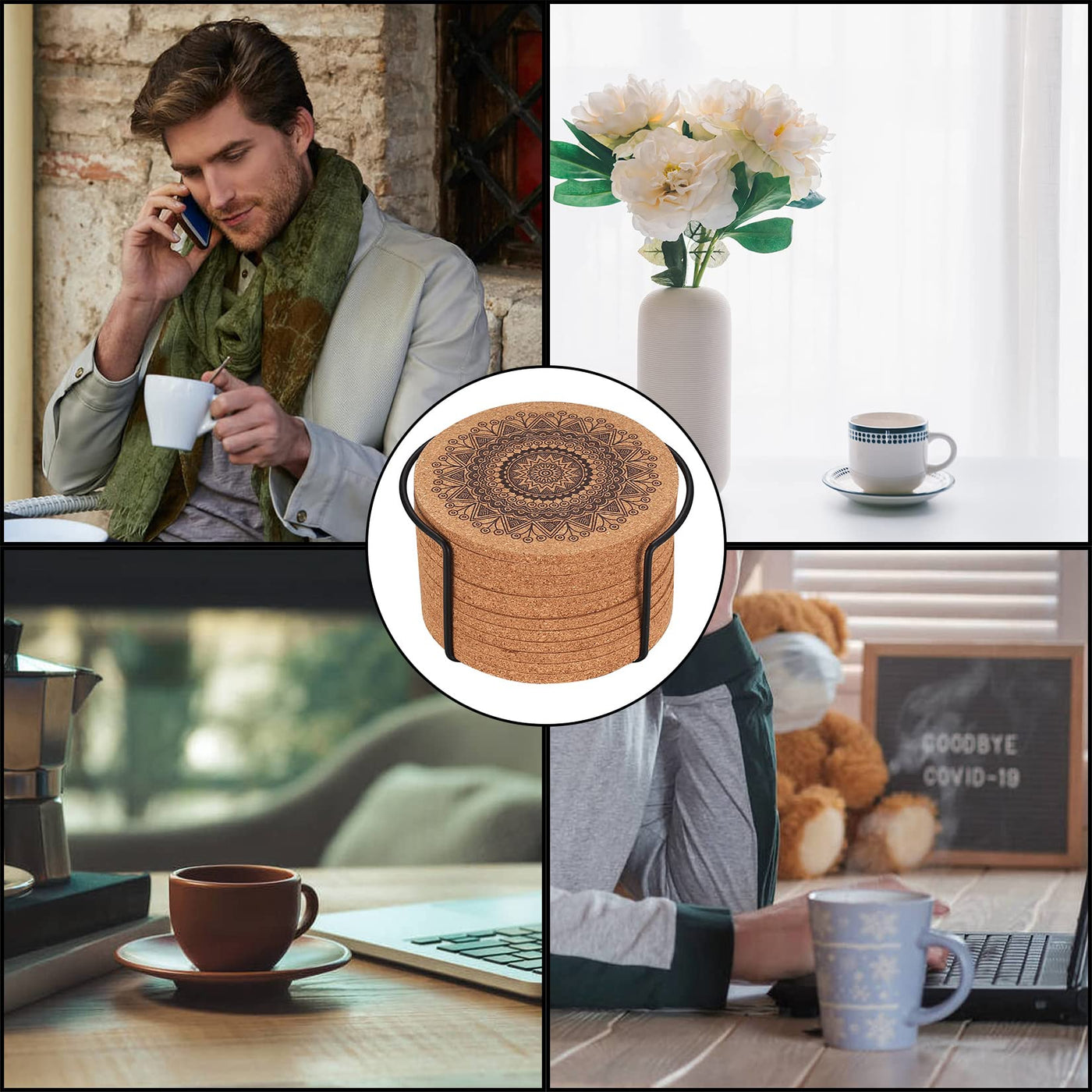 Dessous de verre avec supports