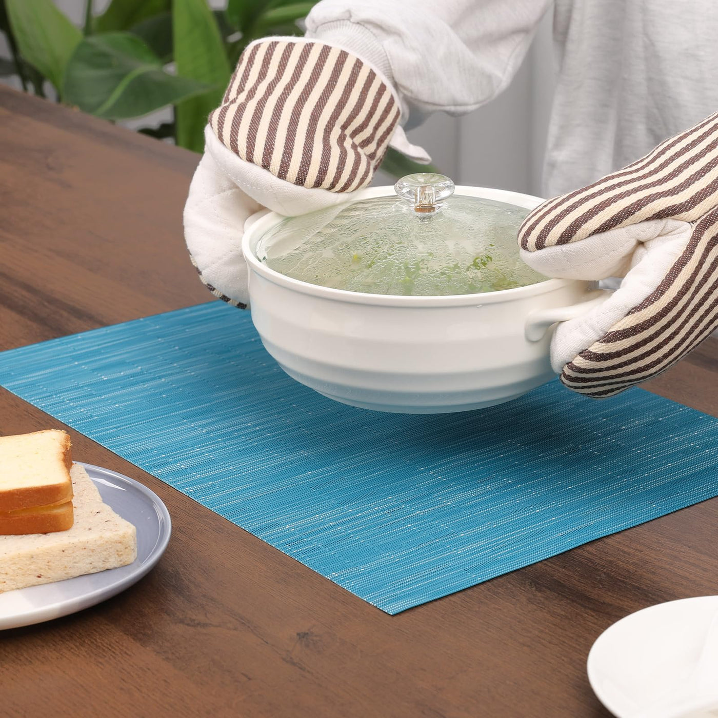 Placemats Washable Set of 6, Woven Placemats Non-slip Heat-resistant
