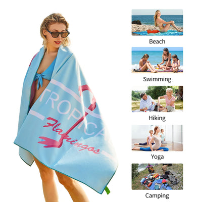 Serviette de plage Large, serviette en microfibre