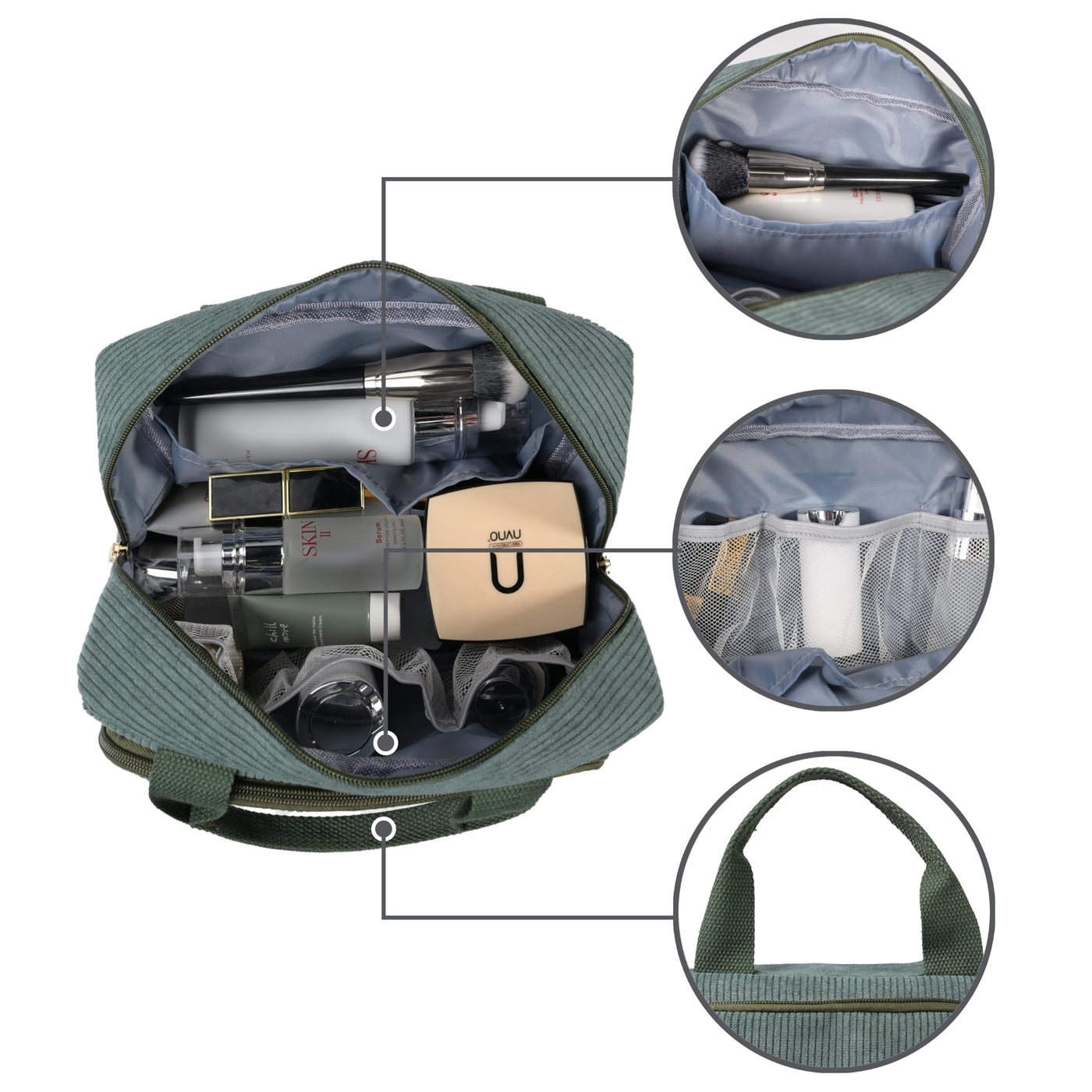 Kulturbeutel Cord Kosmetiktasche