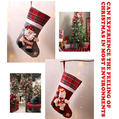 Santa stocking set of 4 large Santa stockings to fill Christmas stocking gift bag Christmas tree