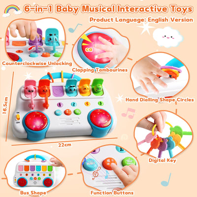 Musik-Babyspielzeug mit Licht & Ton Schlüsseltier 