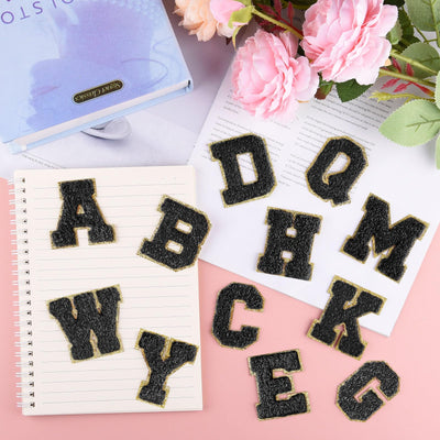 Self-adhesive Chenille Letter Patches, for Ironing On Clothes, fabric, shoes, bags