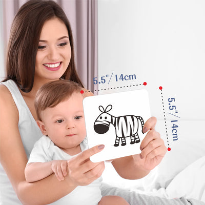 25 flashcards pour la stimulation visuelle des bébés, le développement sensoriel des nouveau-nés