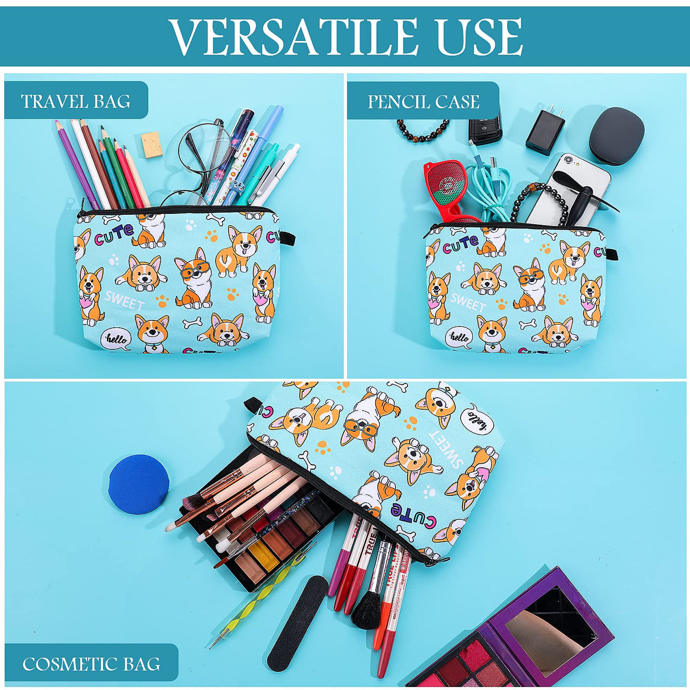 Cosmetic make-up bag canvas handbag mini bag purse