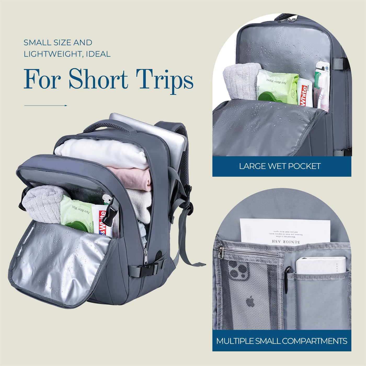 Bagages à main Sac à dos Sac à dos de voyage Bagages de cabine