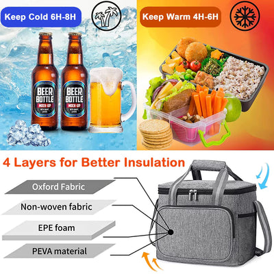 Cooler bag picnic bag small foldable thermal bag for food insulated bag waterproof lunch bag freezer bag