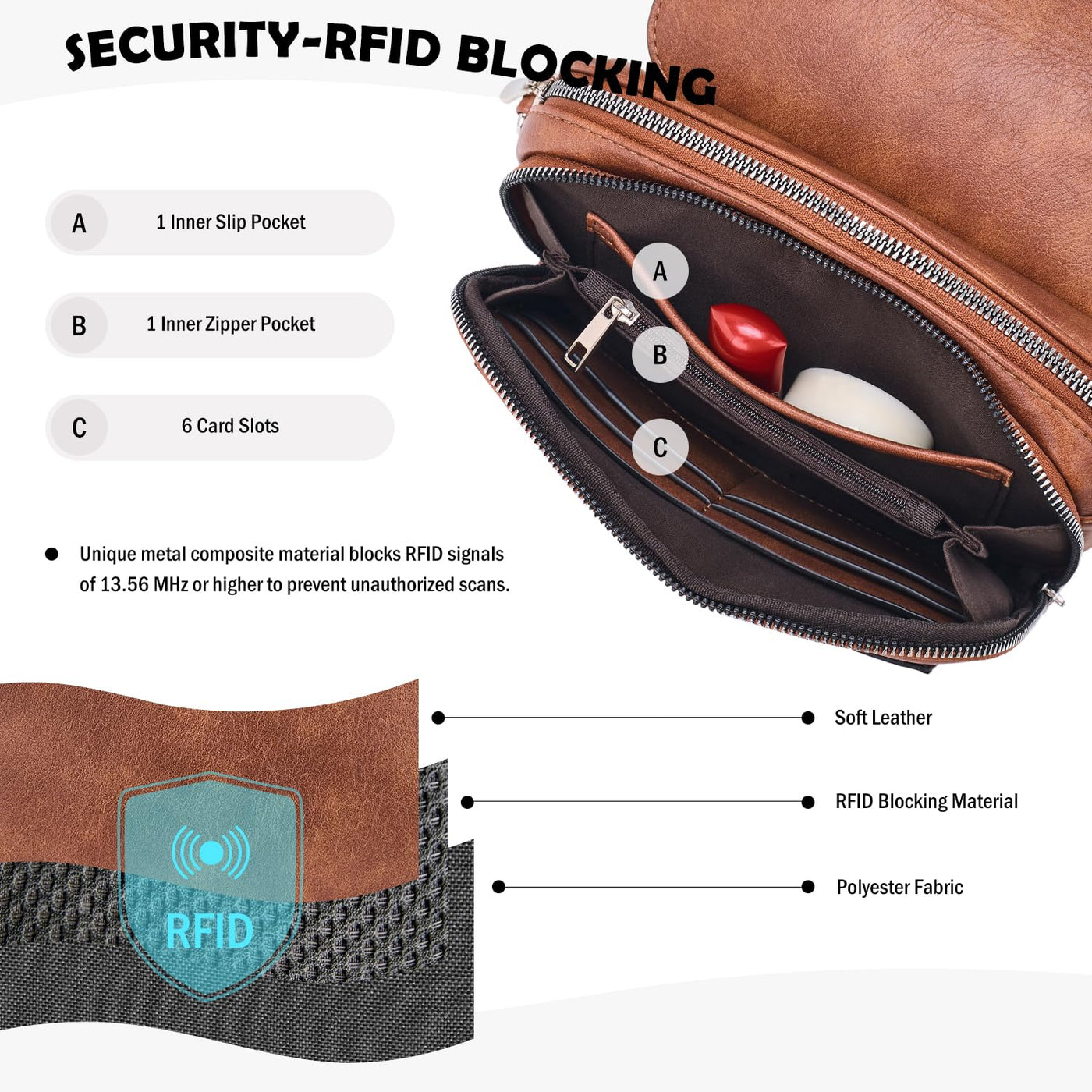 Handy Umhängetasche, Vegan Leder Crossbody Bag Umhängetasche mit verstellbarem abnehmbarem breitem Riemen