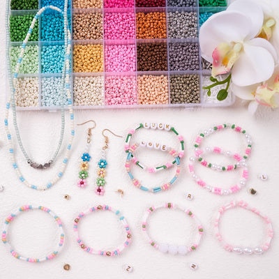 Beads for Bracelets DIY Tubular Beads 2 Holes Beads Set Make Bracelets By Yourself