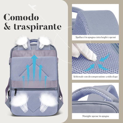 Hand Luggage Backpack Lightweight Laptop Compartment & Anti-theft Device
