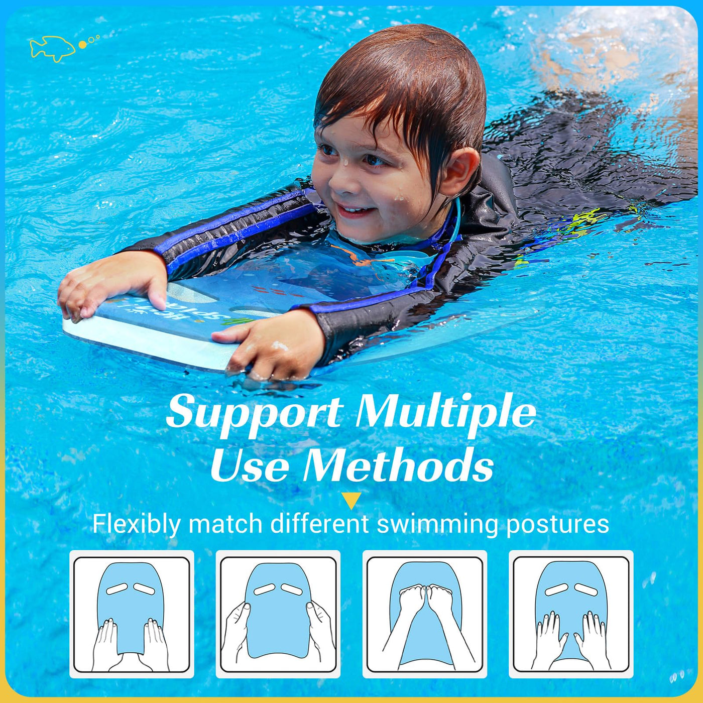 Planche de natation pour enfants adultes avec poignées