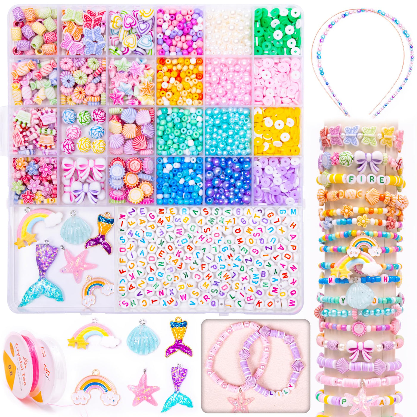 Ensemble de perles pour Bracelets À fabriquer soi-même pour les enfants