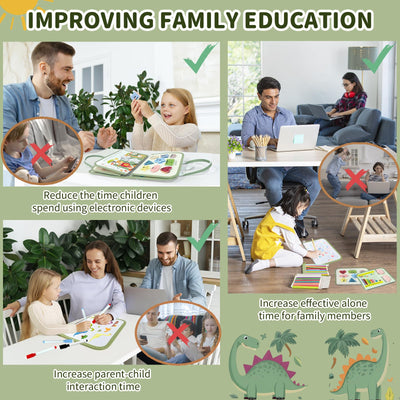 Tableau Occupé, Livre Silencieux 9 en 1, Tableau d'activités de Fichiers