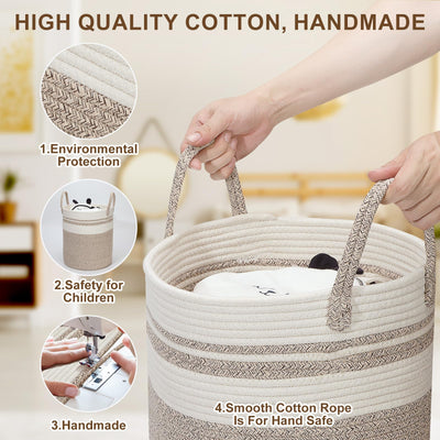 Panier à linge en coton Tissé