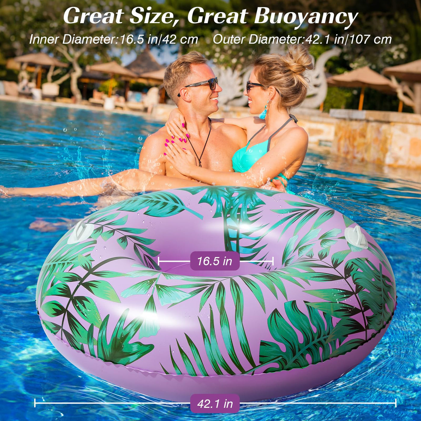 Anneau de piscine pour adultes, avec poignée