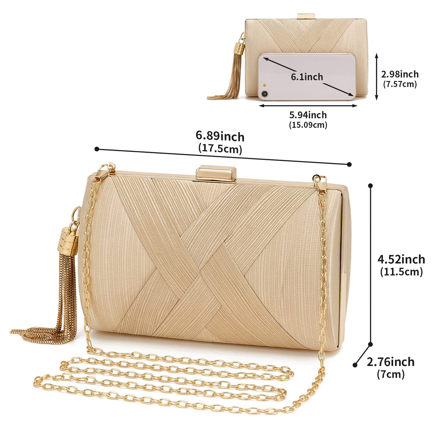 Clutch Evening Bag Fringes Elegant Chain Bag Clutch Bag