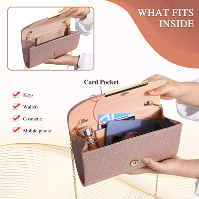 Sac de soirée, sac à main à la mode, pochette de mariage élégante, sac à chaîne enveloppe