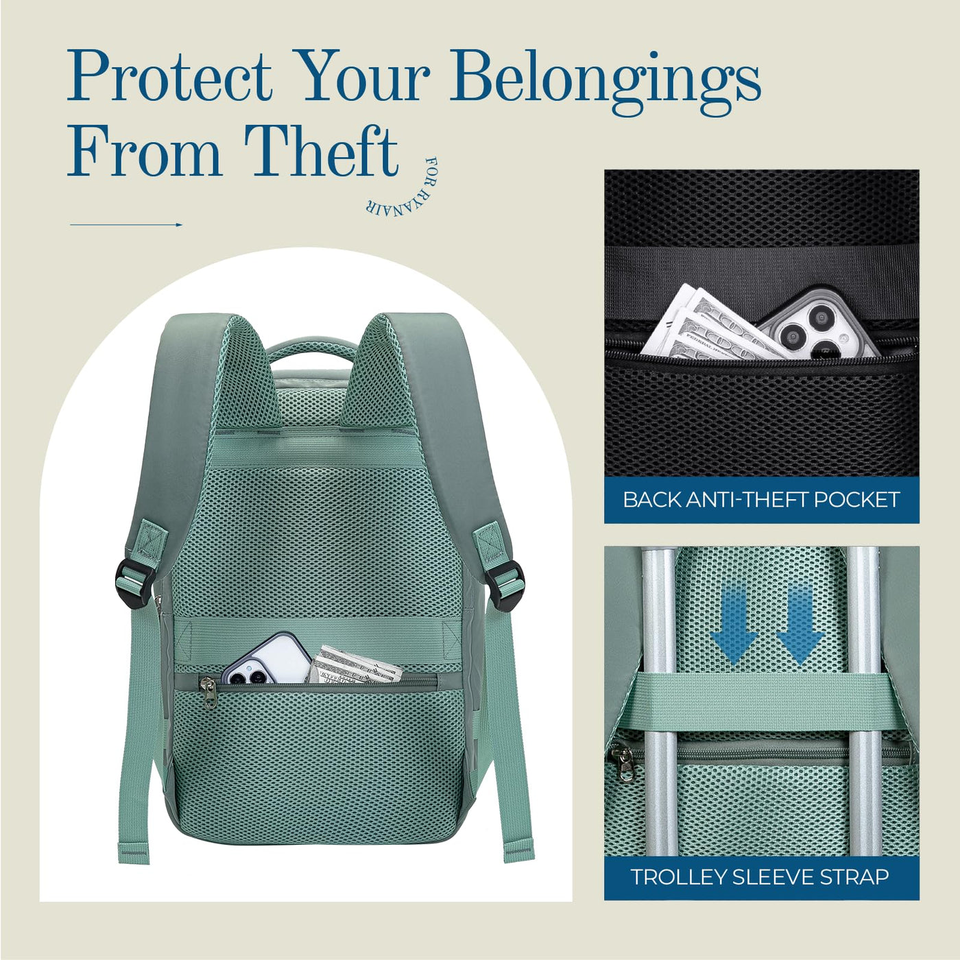 Bagages à main Sac à dos Sac à dos de voyage Bagages de cabine