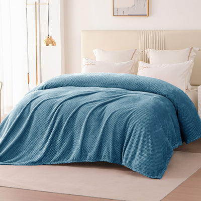 Couverture douillette Couverture en polaire super douce et chaude pour le canapé et le lit avec motif gaufré, couverture douillette et confortable