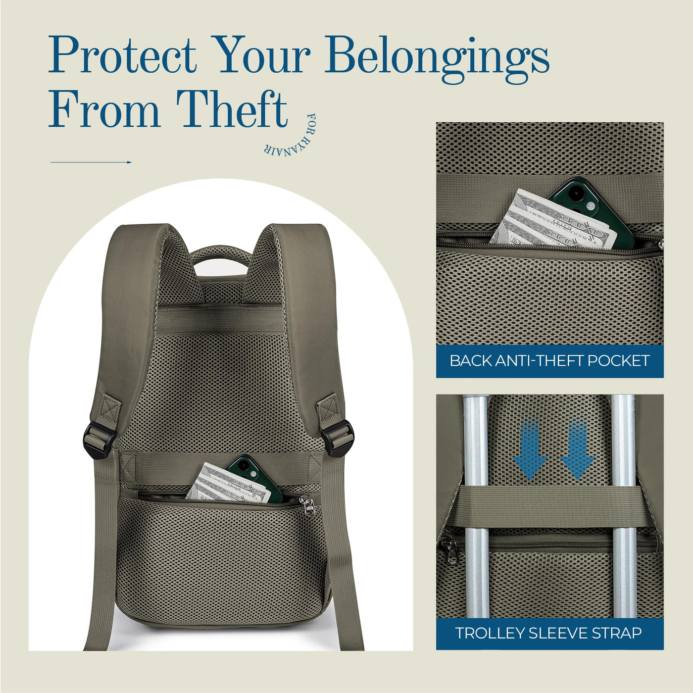 Bagages à main Sac à dos Sac à dos de voyage Bagages de cabine