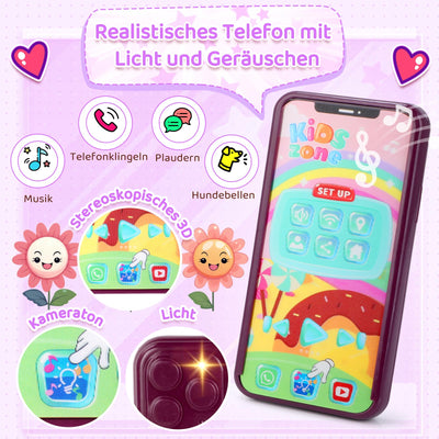 Sac à main pour enfants filles avec maquillage pretend - mon premier sac à main avec sac à main, téléphone portable, portefeuille, jouet de maquillage et plus encore