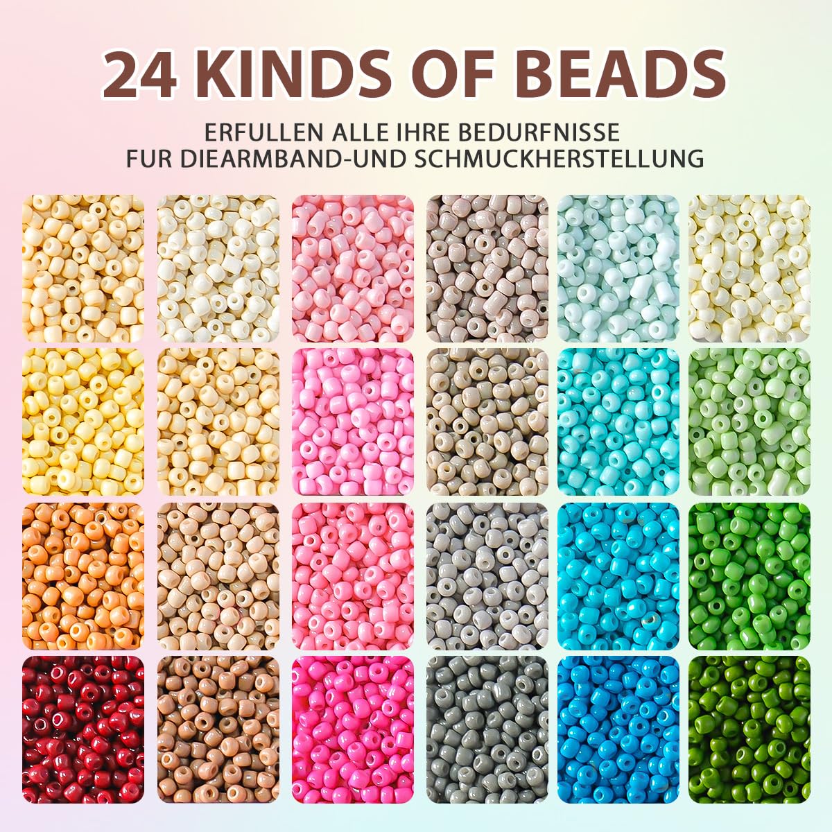 12000+ Matte Perlen zum Selbermachen von Armbändern