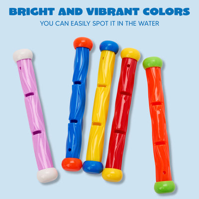 Pieces of diving sticks, water toys