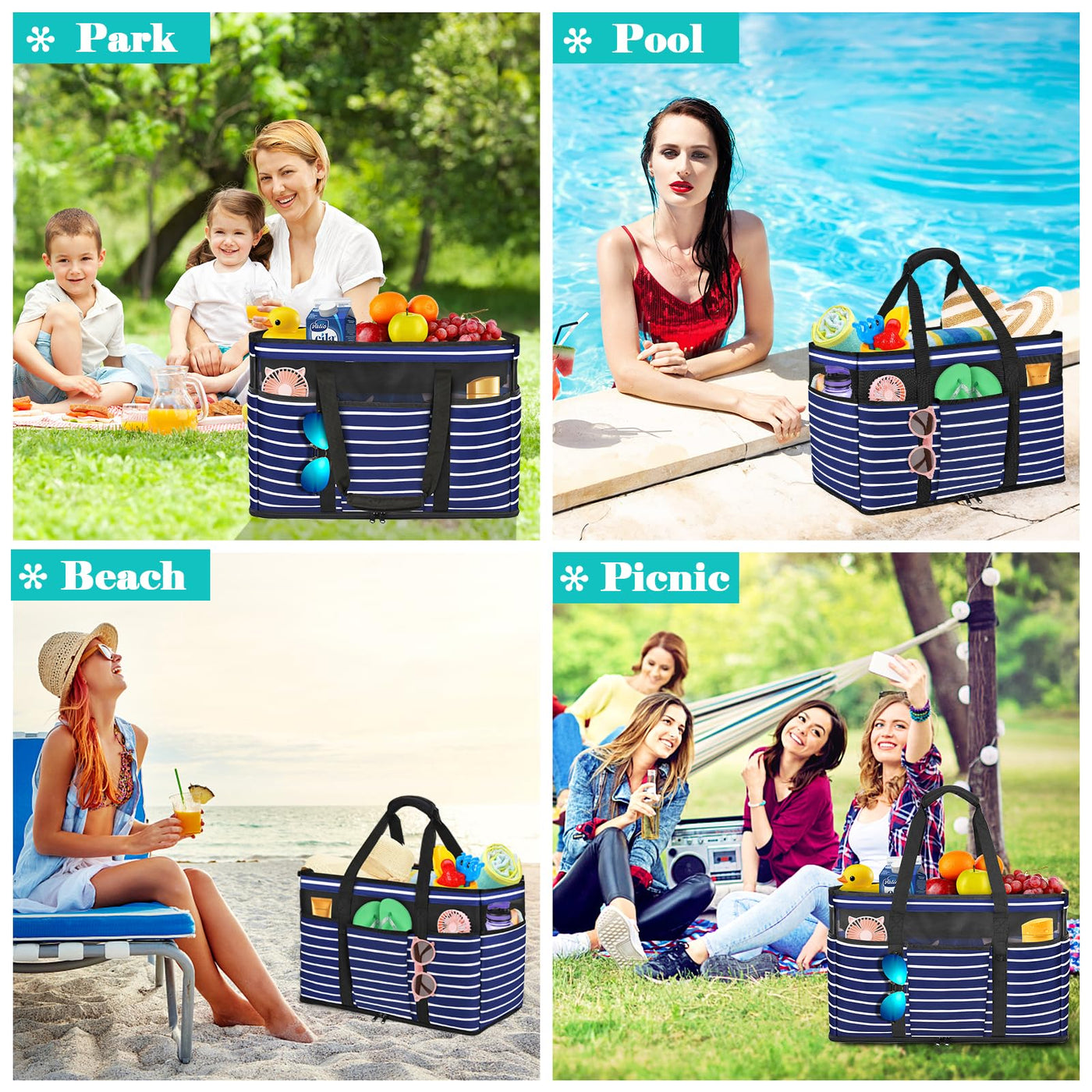 Grand Sac de Plage Léger Sac de Piscine