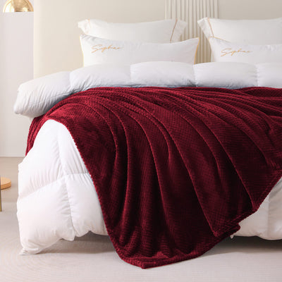 Couverture douillette Couverture en polaire super douce et chaude pour le canapé et le lit avec motif gaufré, couverture douillette et confortable