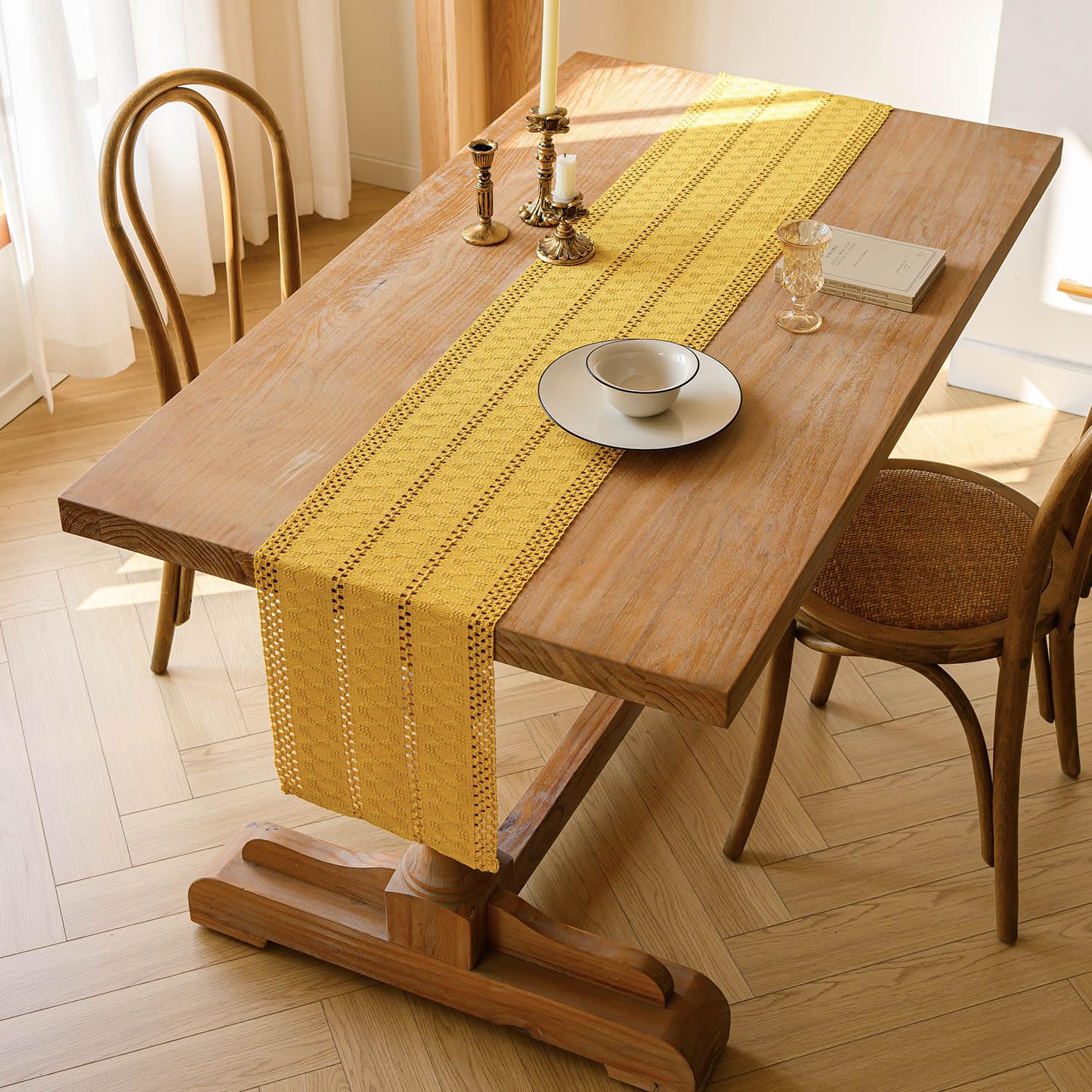 Tischläufer Boho Makramee