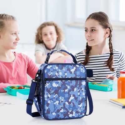 Isolierte Lunchbox-Tasche für Kinder, thermische Picknick-Kühltasche mit verstellbarem Gurt