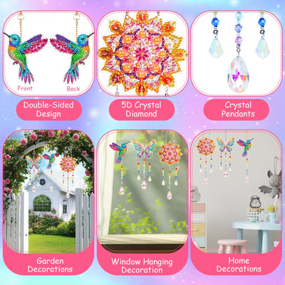 Set de bricolage pour enfants Peinture en diamant Carillons éoliens jouet