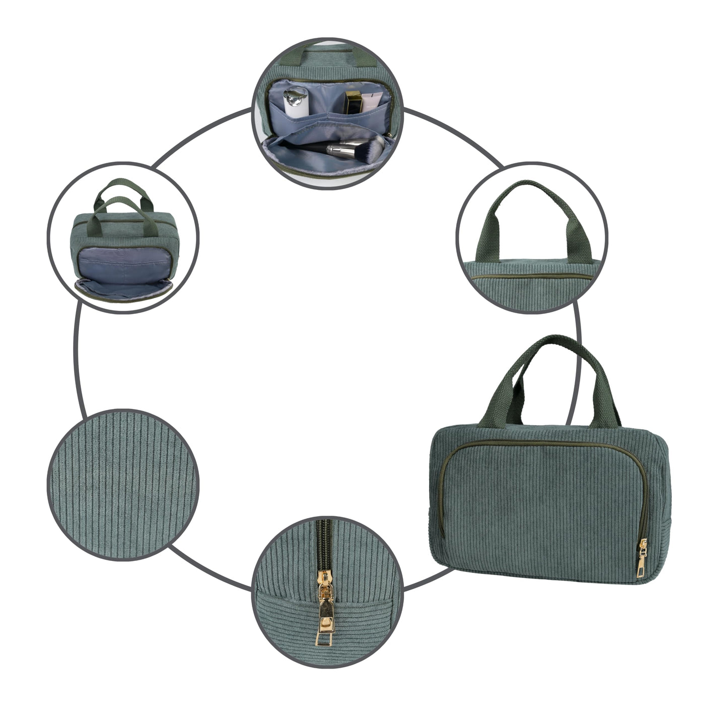 Kulturbeutel Cord Kosmetiktasche