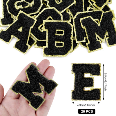 Self-adhesive Chenille Letter Patches, for Ironing On Clothes, fabric, shoes, bags