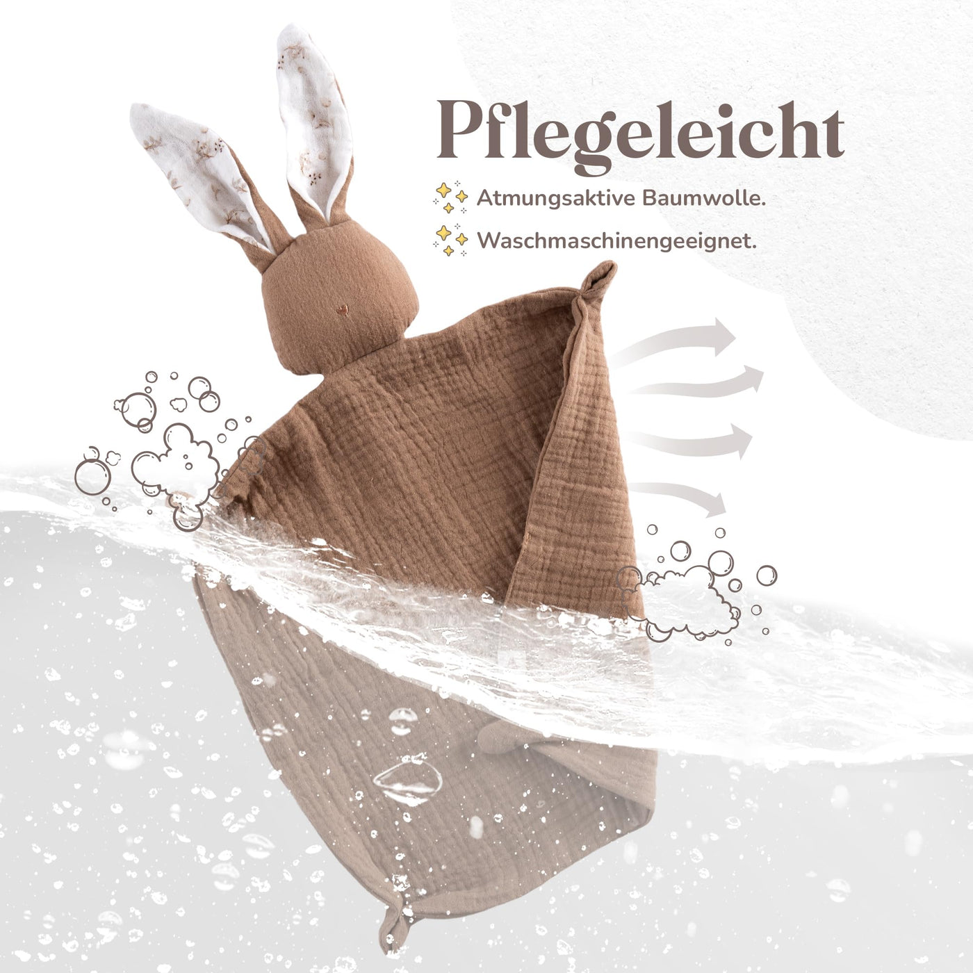 Doudou lapin pour bébé - Doudou en mousseline de soie comme cadeau de naissance /doudou bébé/ doudou bébé