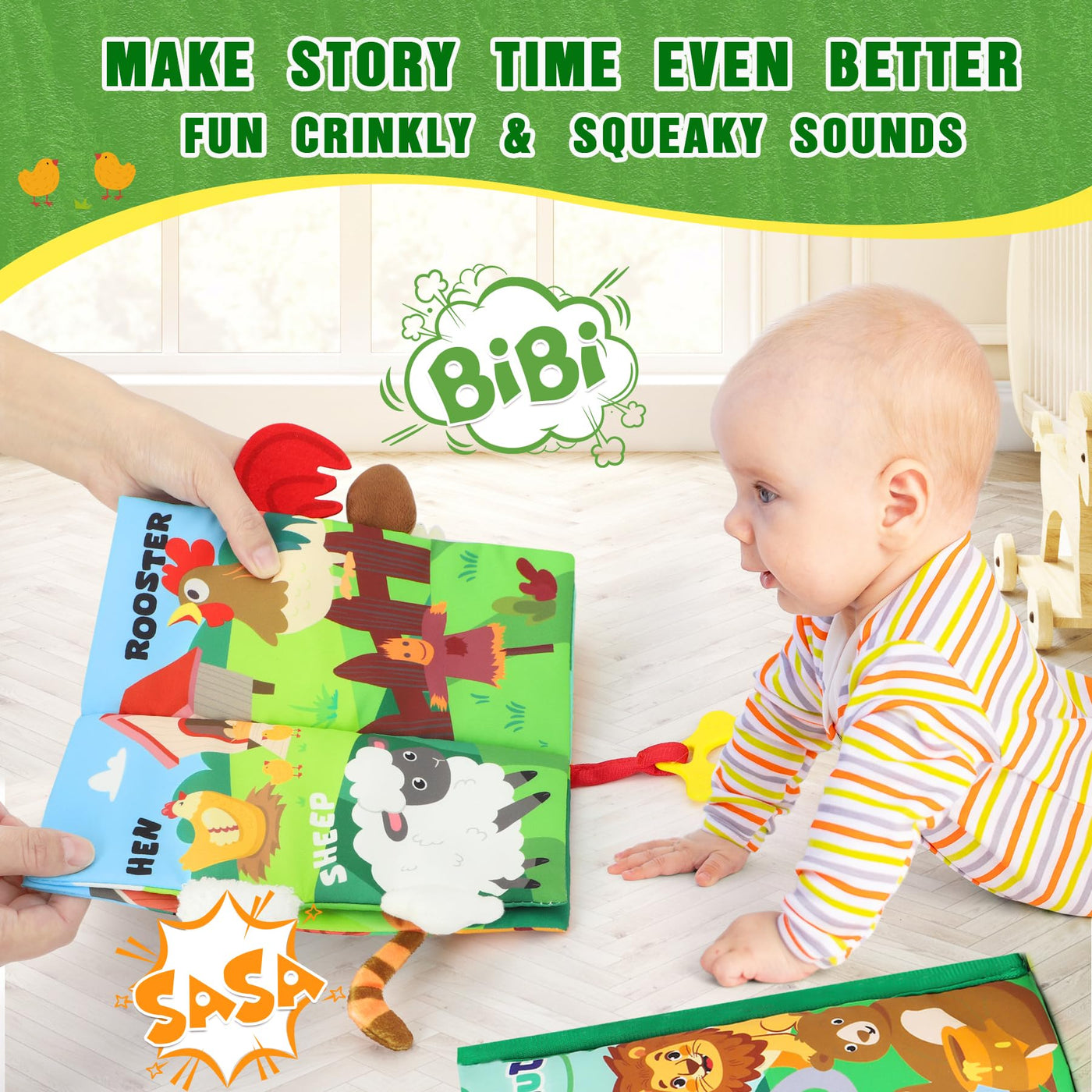 Babybuch Knisterbuch Stoffbuch Fühlbuch Baby
