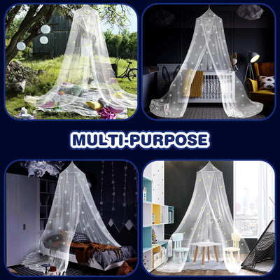 Crib canopy for house bed and single bed - Fantastic bedroom decoration for children's rooms - Large mosquito net canopy for children