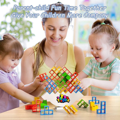 48 pieces Tetra Tower Game,Tetris Tower Balance Game,Tetris Balance Toy