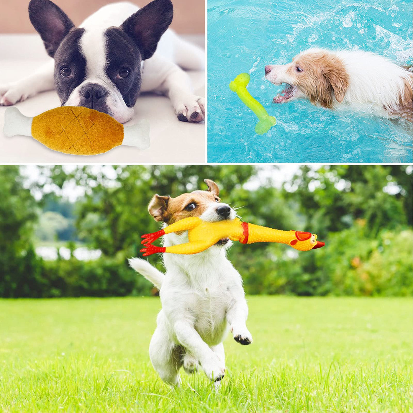 19 pièces Jouets de corde pour chien - Éviter l'ennui et l'anxiété pour les chiots Jeu de dentition pour les petits, moyens et grands chiens Jouets de corde en coton Jouet à mâcher interactif
