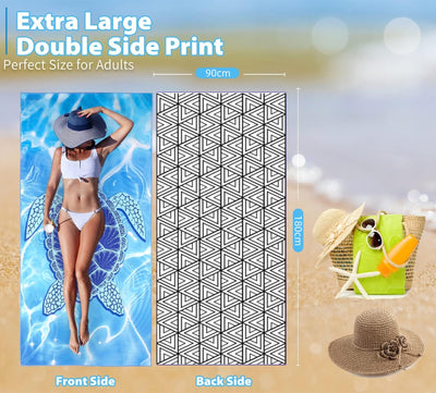 Serviette de plage en microfibre Serviette de bain grand format