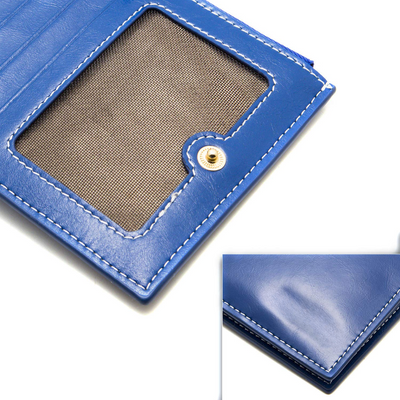 Portefeuille en cuir véritable Porte carte de crédit avec blocage RFID Portefeuille à fermeture éclair Téléphone portable