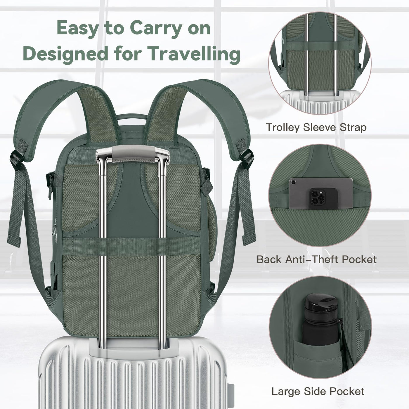 Hand Luggage Airplane Travel Backpack, Hand Luggage Backpack